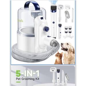Pet Grooming Kit Dog Vacuum Clippers 12 Pc Set w/ Instructions